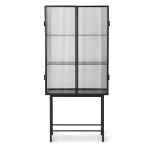 Ferm Living Haze Vitrine Reeded Glass Black