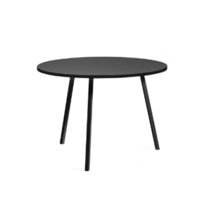 HAY loop stand round table black linoleum.